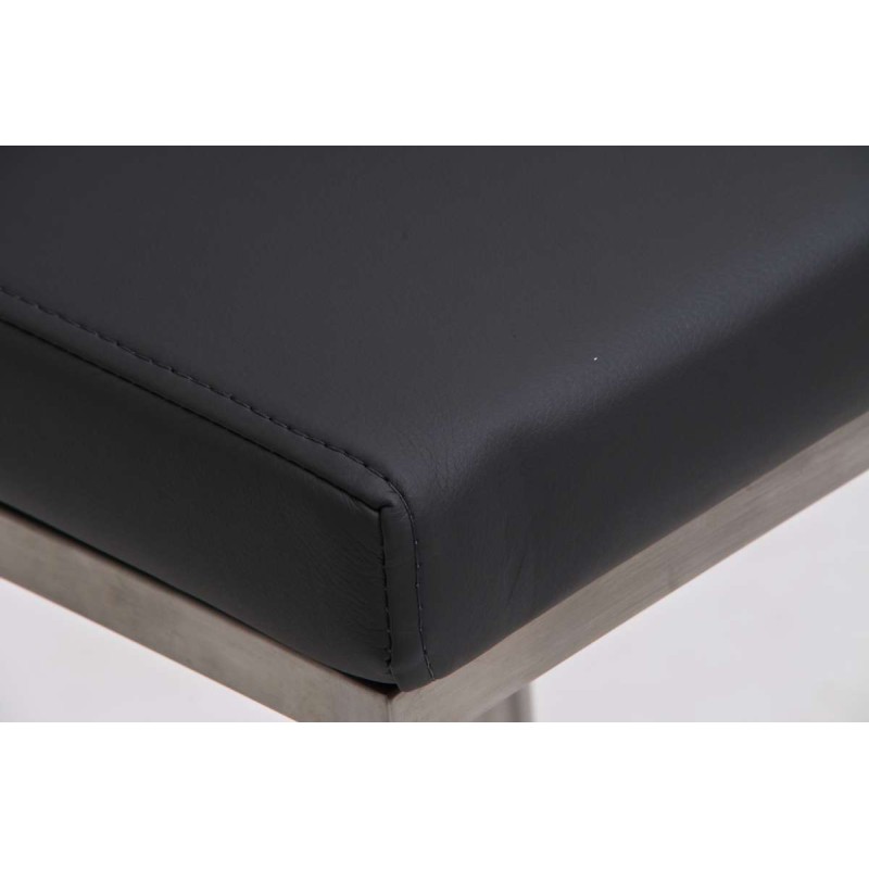 Taburete de bar Panamá E en piel sintética gris