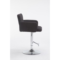 Taburete de bar Los Ángeles, tela C negra