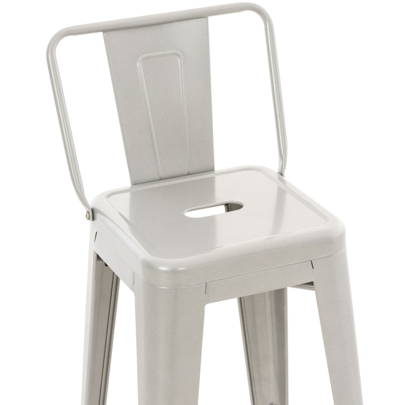 taburete de bar Mason plateado