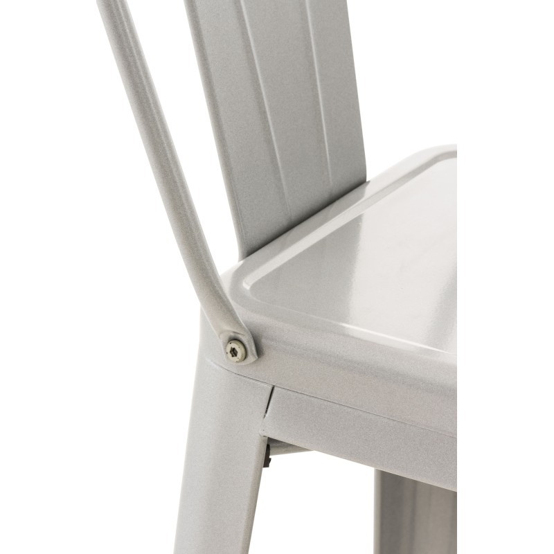 taburete de bar Mason plateado