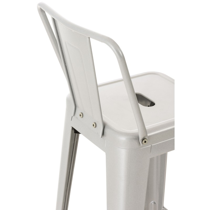 taburete de bar Mason plateado