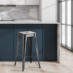 Taburete de bar Joshua negro