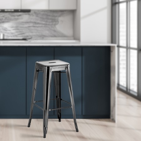 Taburete de bar Joshua negro