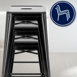 Taburete de bar Joshua negro