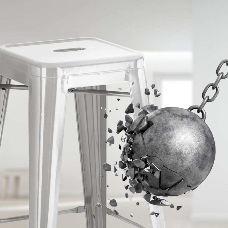 taburete de bar Joshua plateado