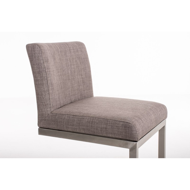 Taburete de bar Paros de tela gris