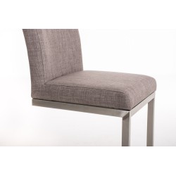 Taburete de bar Paros de tela gris