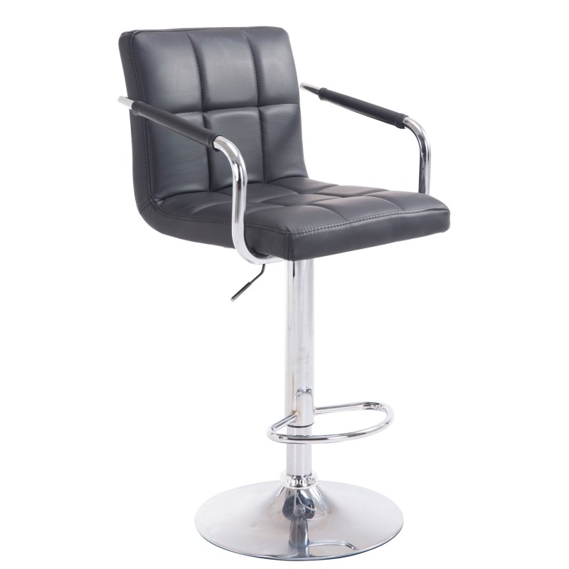 Taburete de bar Lucy V2 en cromo negro