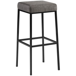 Taburete de bar Montreal B85 de tela gris