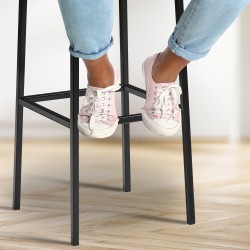 Taburete de bar Montreal B85 de tela gris