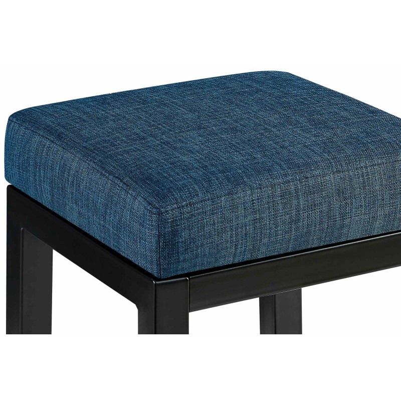 Taburete de bar Taylor B80 de tela azul