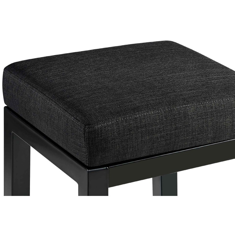 Taburete de bar Taylor B80 de tela gris oscuro