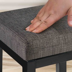 Taburete de bar Taylor B80 de tela gris