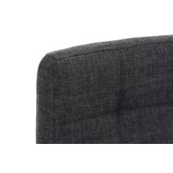 Taburete de bar en tela Lincoln gris claro