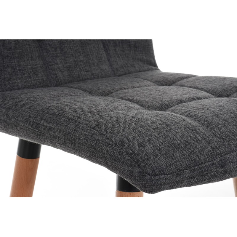 Taburete de bar en tela Lincoln gris claro