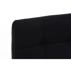 Taburete de bar Lincoln de tela negra