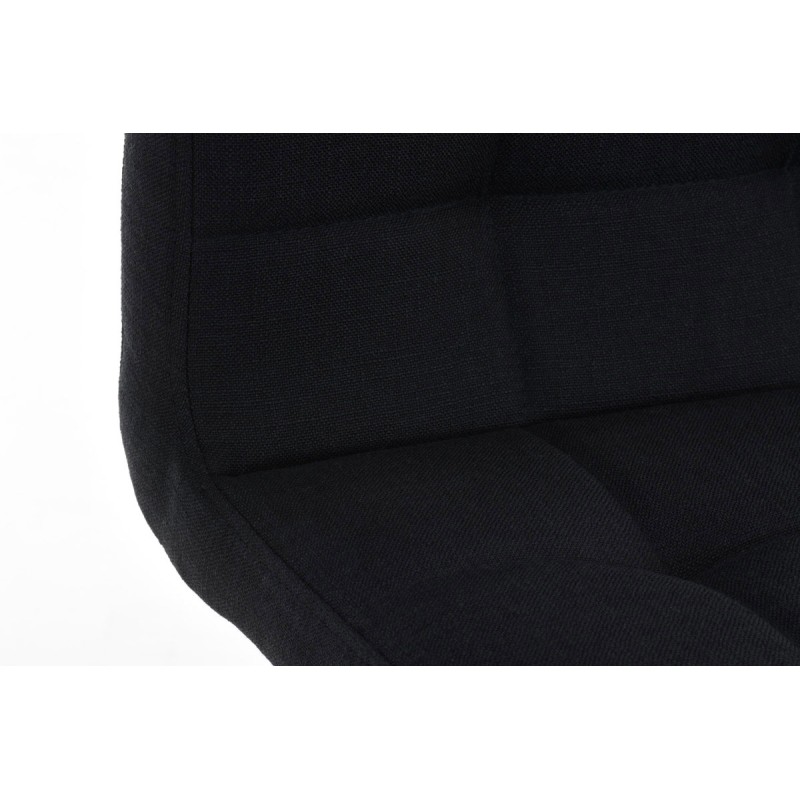 Taburete de bar Lincoln de tela negra