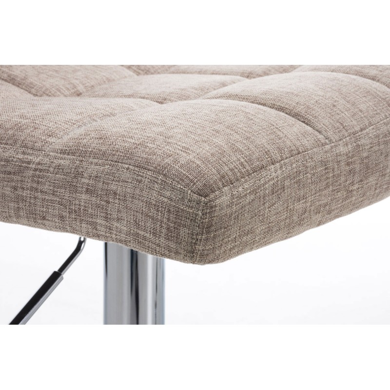 Taburete de bar peruano, tela color crema