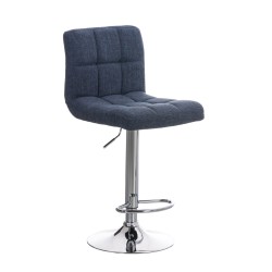 Taburete de bar peruano, tela azul C