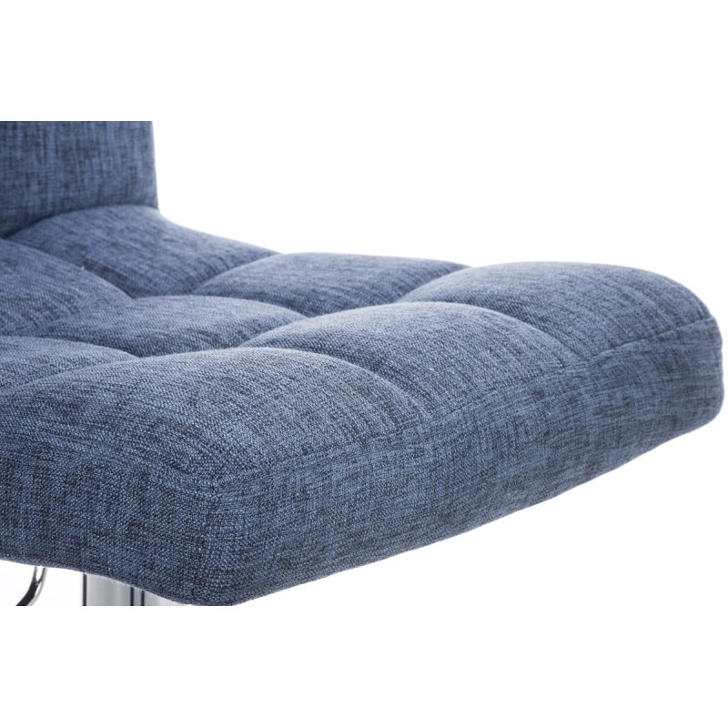 Taburete de bar peruano, tela azul C