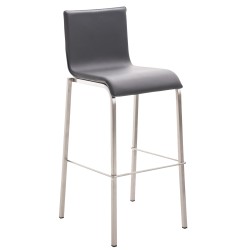 Taburete de bar Avola de piel, plano, 78 € gris