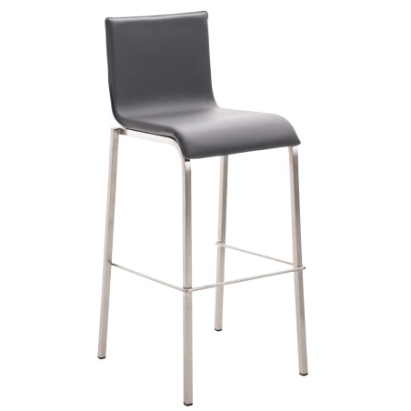 Taburete de bar Avola de piel, plano, 78 € gris