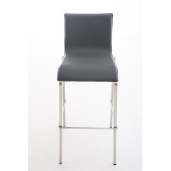 Taburete de bar Avola de piel, plano, 78 € gris