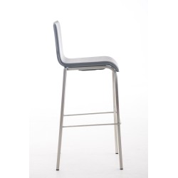 Taburete de bar Avola de piel, plano, 78 € gris