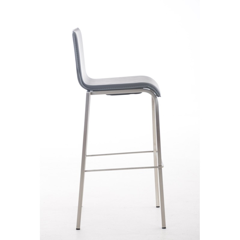 Taburete de bar Avola de piel, plano, 78 € gris