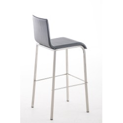 Taburete de bar Avola de piel, plano, 78 € gris