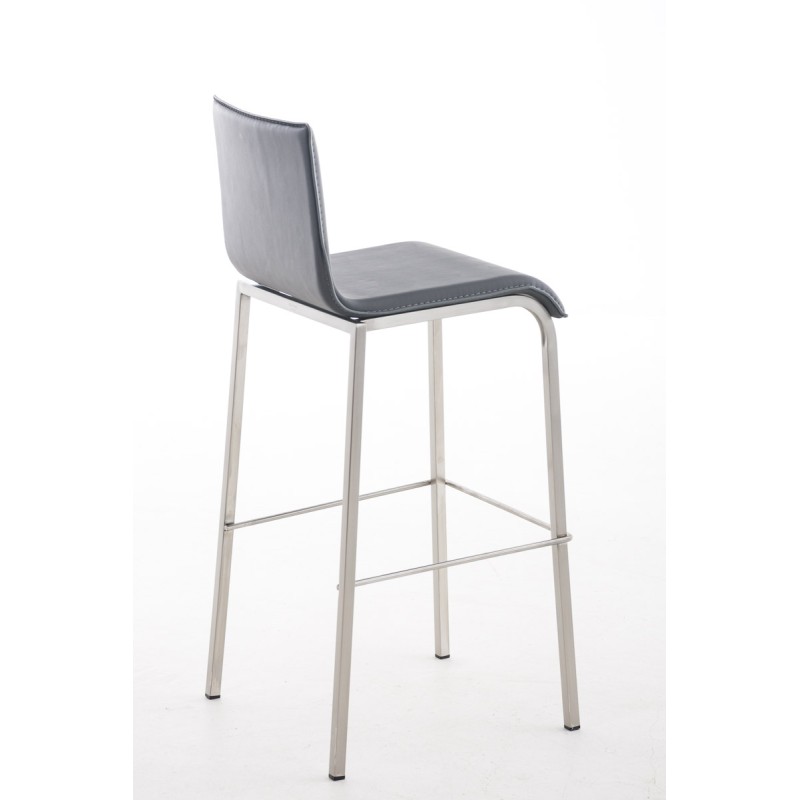 Taburete de bar Avola de piel, plano, 78 € gris