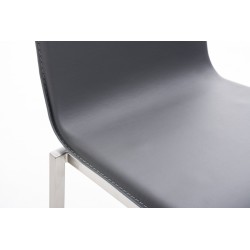 Taburete de bar Avola de piel, plano, 78 € gris