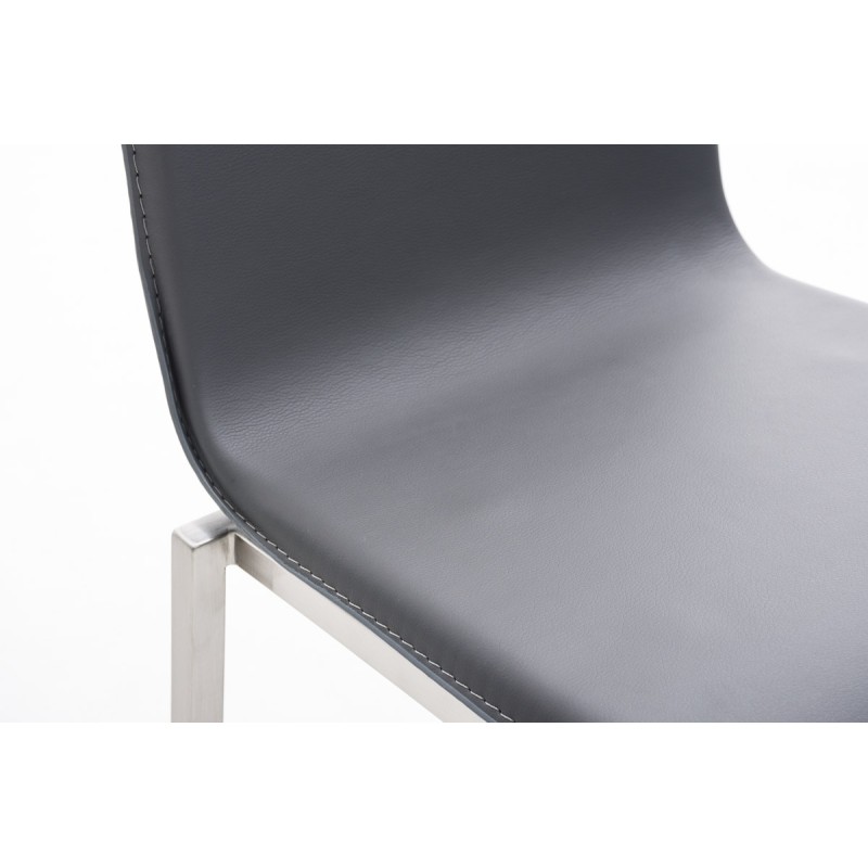 Taburete de bar Avola de piel, plano, 78 € gris