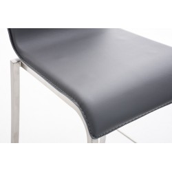 Taburete de bar Avola de piel, plano, 78 € gris