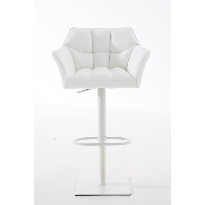 Taburete de bar blanco Damaso W