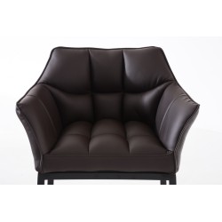 Taburete de bar Damaso B con base marrón de 4 patas