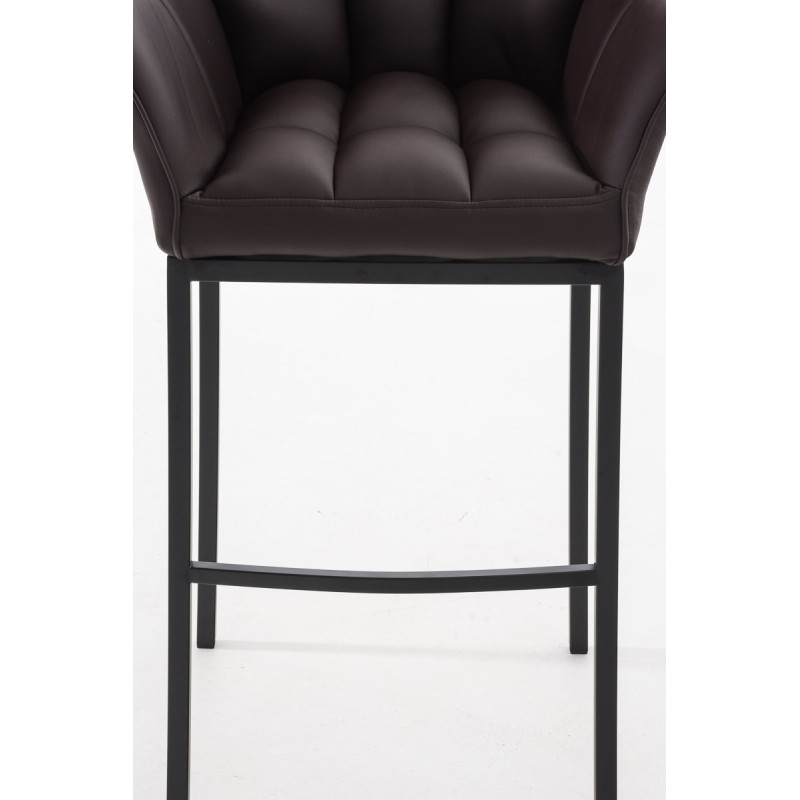 Taburete de bar Damaso B con base marrón de 4 patas