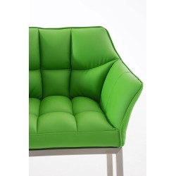 Taburete de bar Damaso E con base de 4 patas, verde