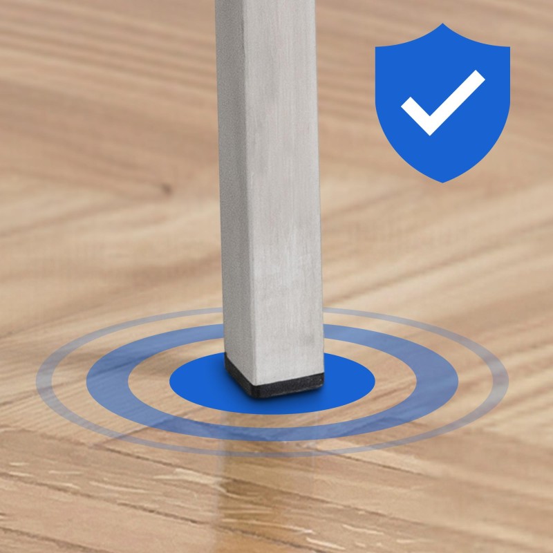 Taburete de bar Damaso E tapizado en tela, con base de 4 patas, azul