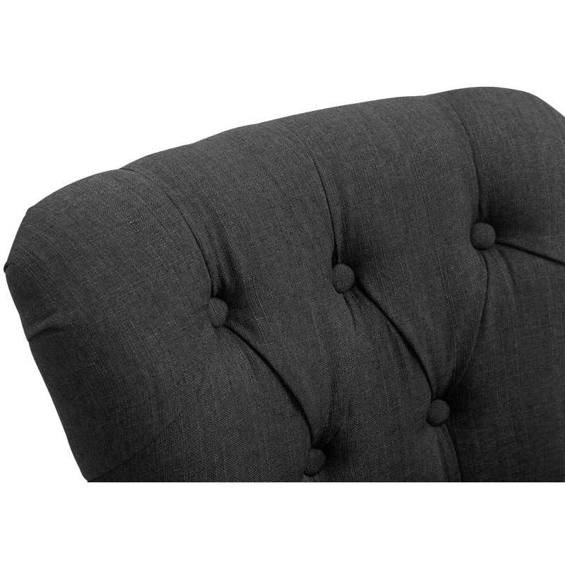 Taburete de bar Lakewood tapizado en tela, gris oscuro antiguo claro