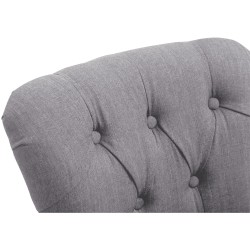 Taburete de bar Lakewood tapizado en tela, gris antiguo claro