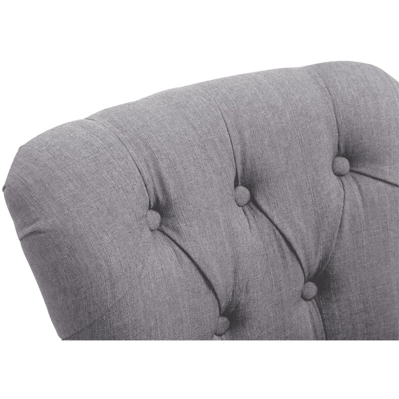 Taburete de bar Lakewood tapizado en tela, gris antiguo claro