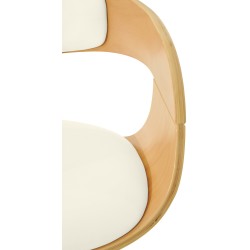 Taburete de bar Kingston C, natural/blanco