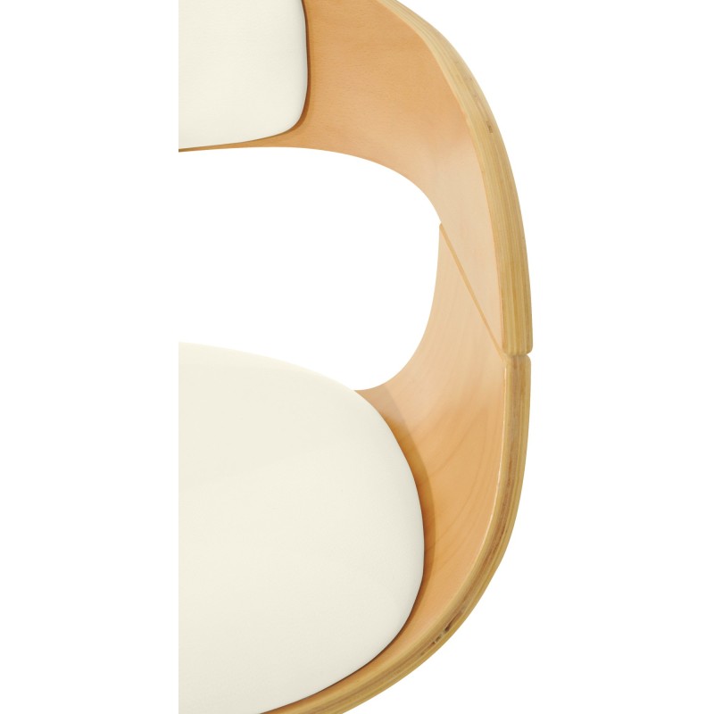 Taburete de bar Kingston C, natural/blanco