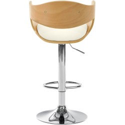 Taburete de bar Kingston C, natural/blanco