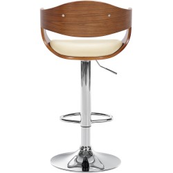 Taburete de bar Kingston C, nogal/crema