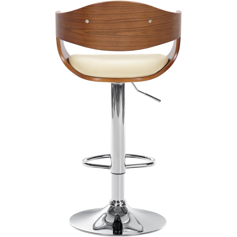 Taburete de bar Kingston C, nogal/crema