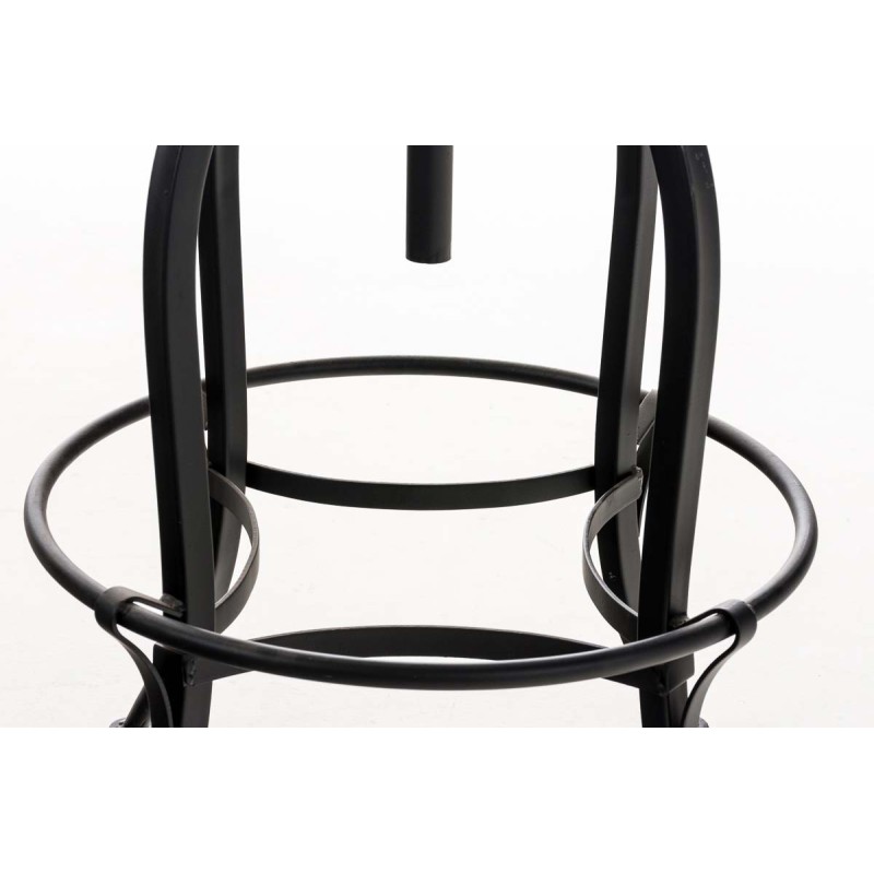 taburete de bar negro Radong