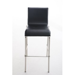 Taburete de bar Avola de piel, plano, 78 € negro