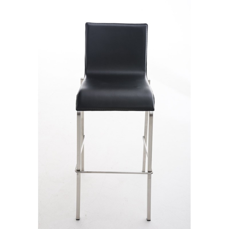 Taburete de bar Avola de piel, plano, 78 € negro